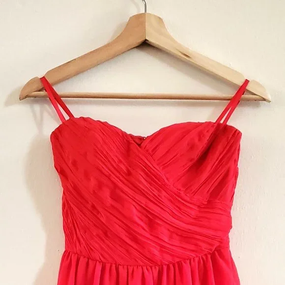 fitted lace wedding dress Rent Rare London Satin Bardot Corset Detail Midi Dress In Red main image 1